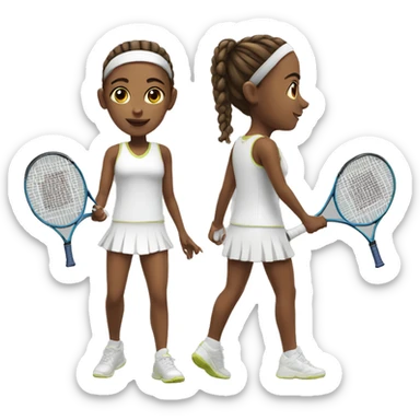 Tennis girl sticker
