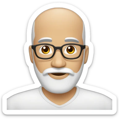 Juan Antonio Almazán bald with full white beard sticker