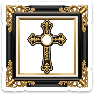 Croix a trois branches en haut sticker