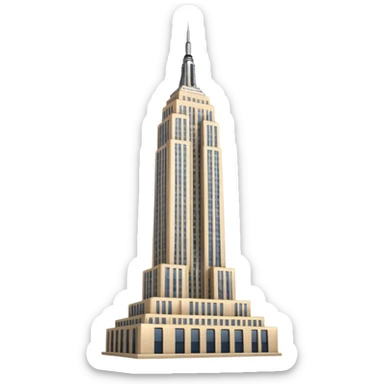 just the stand alone empire state building sticker