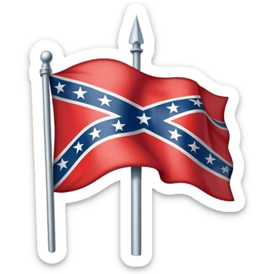 Confederate battle flag sticker