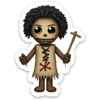 Voodoo doll sticker