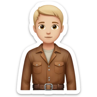 Outfit worn by a DnD themed character. basic low level clothes. clothes only above the waist. The clothes are only above the waist. The character's hands are not visible and the character is in idle position. sticker