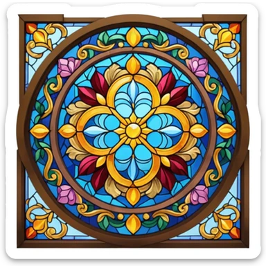 stained glass window sticker