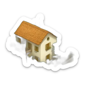 Casa de campo de una sola planta sticker