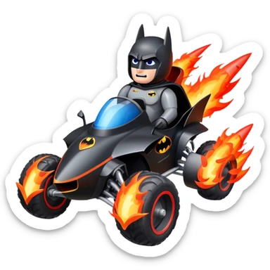 ATV QUAD batmobile rocket at take-off in fire france ! sticker