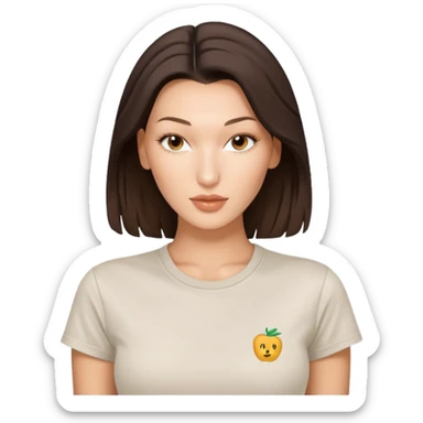 Bella hadid wear t-sihrt sticker