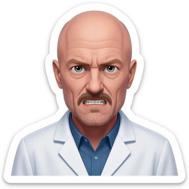 breaking bad walter white very angry mag enraged sticker