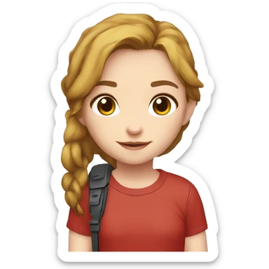 Ellie the last of us red t-shirt Little bit dezoom sticker