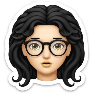 Medusa Versace with glasses  sticker