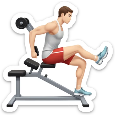 side-view seated calf-raise lower leg exercise sticker