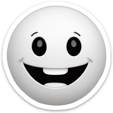 Black Squash sports Ball with a Super Happy face on it sticker