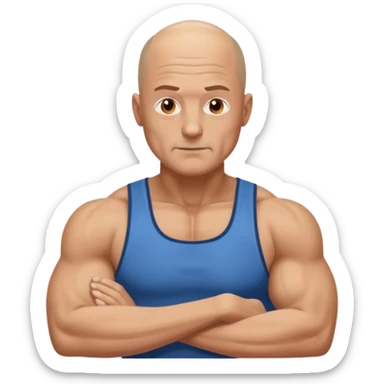 gym daddy middle age with no hair sticker