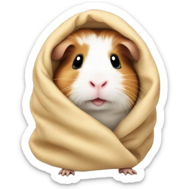 Guinea pig in a blanket  sticker