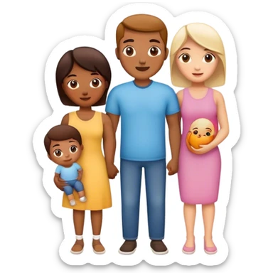 Family of four sticker