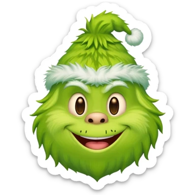 Create a emoji like grinch sticker