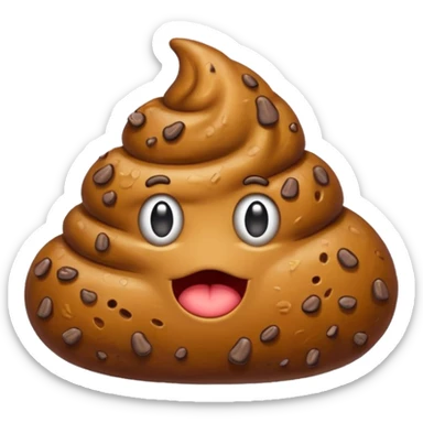 A brown poop without a face💩 sticker
