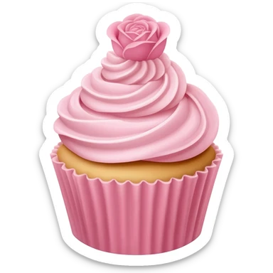 Cupcake with pink icing sticker