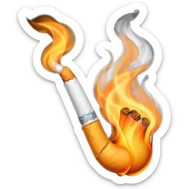 Cigarette burning sticker