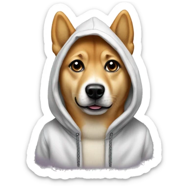 Doge with Hoodie sticker