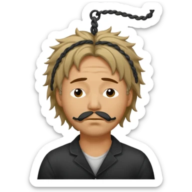 A man being hung like he was hung for murder  sticker