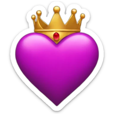 crowned heart sticker