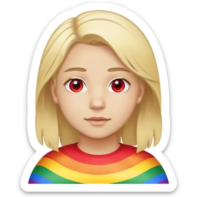 AMIS enfant blonc avec les yeux roug et il est gay sticker