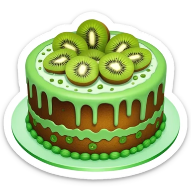 Weed cake with kiwi  sticker