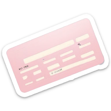 Light pink boarding pass  sticker