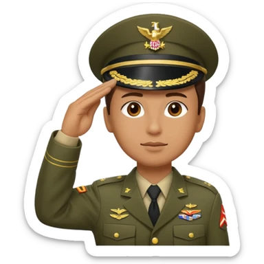 soldier saluting sticker