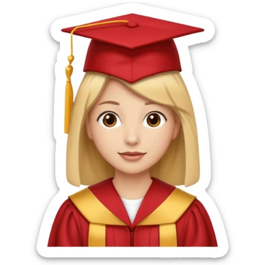 knitting hat that wear on graduation year from university sticker