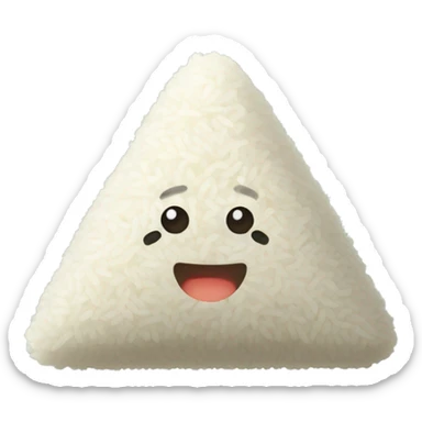 Triangular shape of rice ball sticker