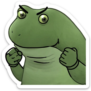bufo is throwing punches sticker