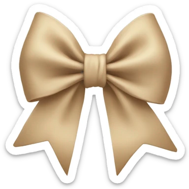 Beige bow sticker