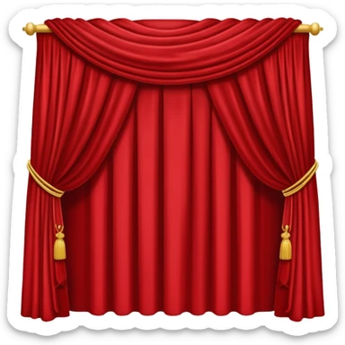theater, red curtains sticker