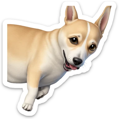 realistic dog portrait closeup sticker