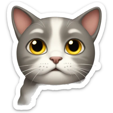 A sad cat sticker