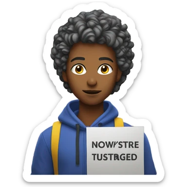 A woke protestor sticker