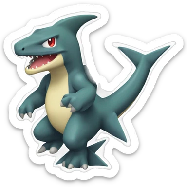 Sharpedo-Charmeleon-Gible-Larvitar-Fakémon Full Body sticker