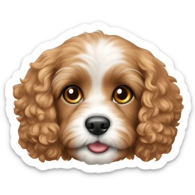 Cute cavapoo puppy sticker