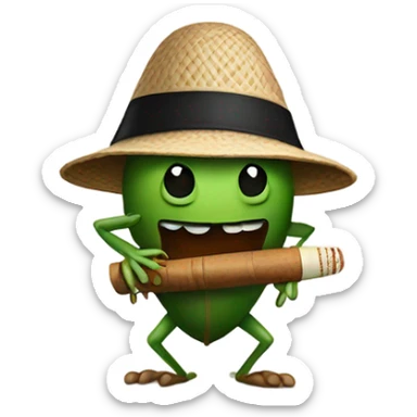 cricket wearing a yarmulke and smoking a pipe sticker