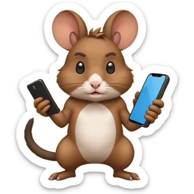 Degu playing brawlstars sticker