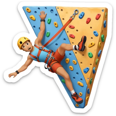 Fall off climbing wall sticker