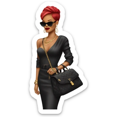 Rihanna with bag sticker