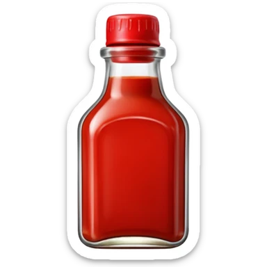 chilli bean sauce in a short square bottle  sticker