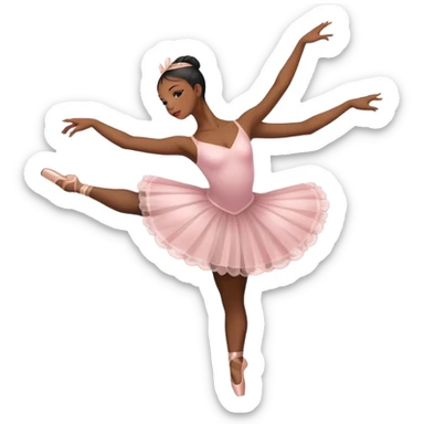 black ballerina posing sticker