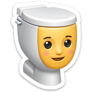 skibidi toilet with a face sticker