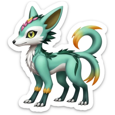 Meloetta-Vernid-Trico-Sergal-Pokémon-Digimon-Fakémon-fusion-hybrid-creature sticker