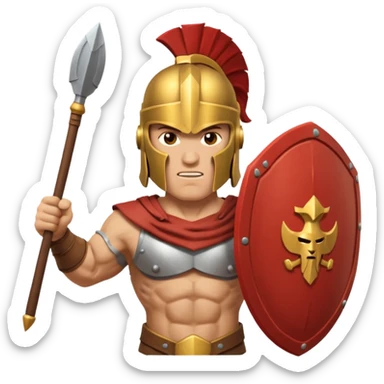 A spertan warrior shaking a shield writing "LAZY NOOB"on it sticker