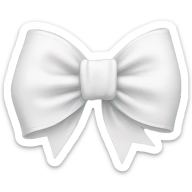White bow sticker